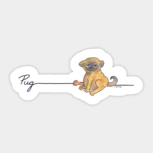 Fawn Pug Sticker